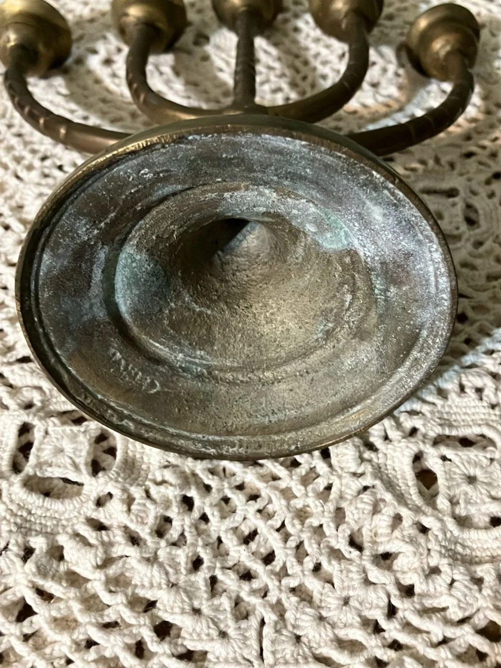 Vintage Brass 5-Arm Candelabra Candle Holder
